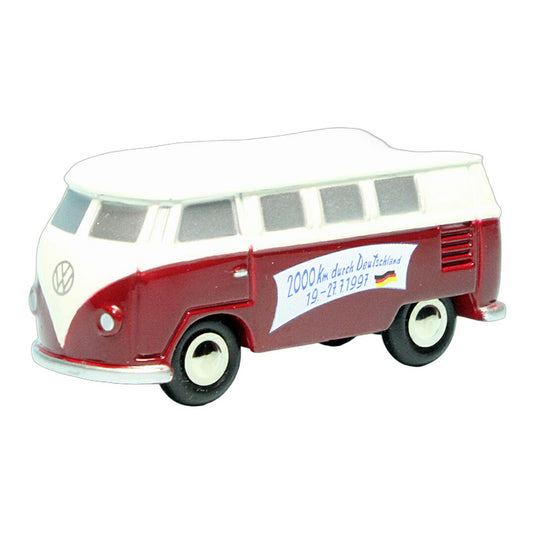 VWフォルクスワーゲン T1 Bulli Bus 2000km durch Deutschland 1997 1000台限定 / Schuco 1/87 (Piccolo) ミニカ