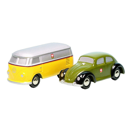 VWフォルクスワーゲン PTT Schweizer Post I セット 1000台限定 / Schuco 1/87 (Piccolo) ミニカー