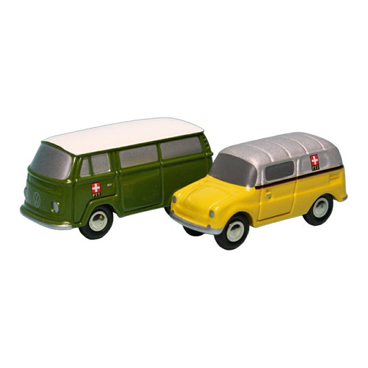 VWフォルクスワーゲン PTT Schweizer Post III セット 1000台限定 / Schuco 1/87 (Piccolo) ミニカー