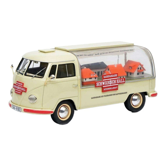 【予約】 VWフォルクスワーゲン T1a ピックアップ Bausparkasse Schwaebisch Hall 1962 クリーム / Schuco 1/18 ミニカー