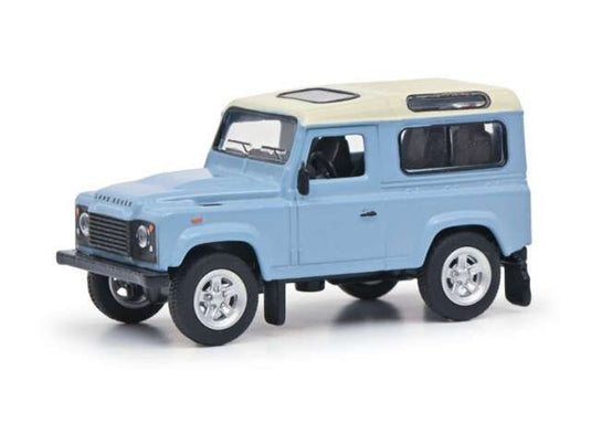 ランドローバー ディフェンダー ライトブルー Land Rover 四駆 1/64 / Schuco 1/64 ミニカー