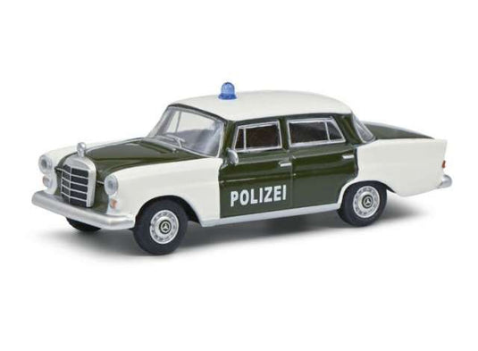 メルセデスベンツ 200 警察車両 ホワイト/グリーン 1/64 ミニカー ポリス / Schuco 1/64 ミニカー