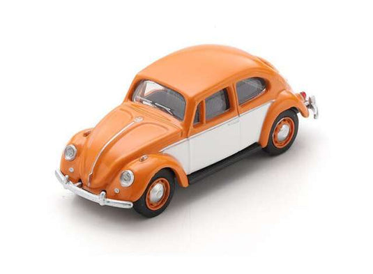 フォルクスワーゲン ビートル ホワイト/オレンジ VW Beetle 1/64 ミニカー / Schuco 1/64 ミニカー