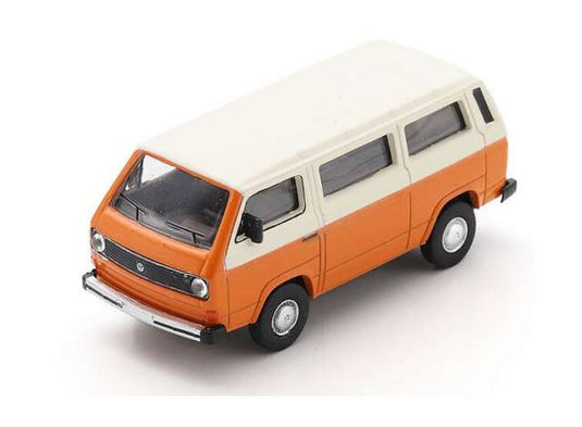 フォルクスワーゲン T3 ベージュ/オレンジ ワーゲンバス 1/64 ミニチュア / Schuco 1/64 ミニカー