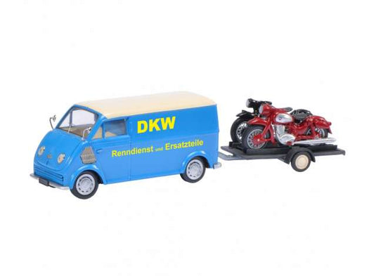 DKW シュネルラスター バイク2台付き ブルー/Schuco 1/43ミニカー