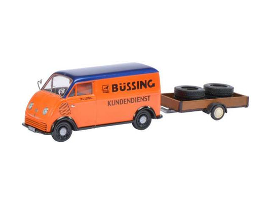 DKW シュネルラスター タイヤトレーラー付 オレンジ 働く車 ミニカー / Schuco 1/43 ミニカー