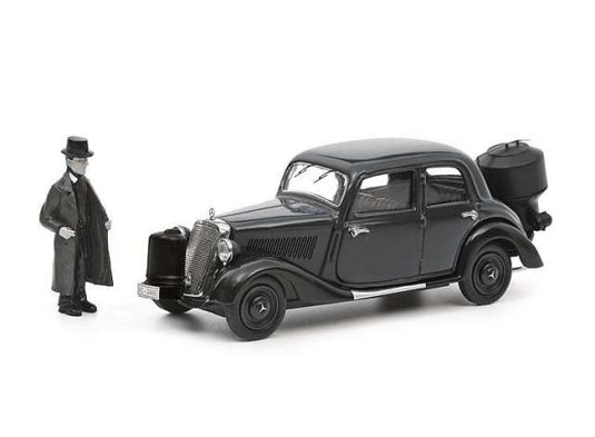 Mercedes Benz 170V 木材バーナー + フィギュア ブラック/Schuco 1/43ミニカー