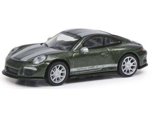 ポルシェ 911 R (991) グリーン Porsche 911 R ヘルパ 1/87 / Schuco 1/87 ミニカー