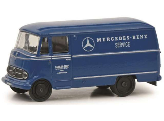 メルセデスベンツ L319 ブルー Mercedes L319 ヘルパ 1/87 働く車 / Schuco 1/87 ミニカー