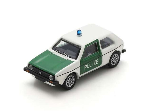 フォルクスワーゲン ゴルフ I 警察車両 グリーン/ホワイト ヘルパ 1/87 / Schuco 1/87 ミニカー
