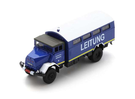 MAN 630 L21AE THW ドイツ技術支援隊 ブルー 働く車 ヘルパ 1/87 / Schuco 1/87 ミニカー