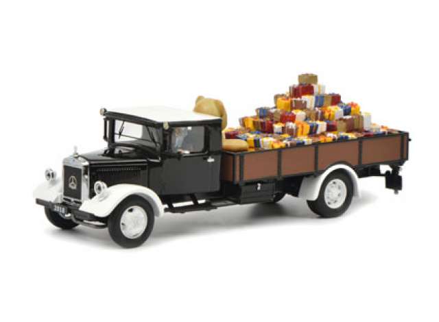 2018 メルセデスベンツ Lo 2750 Weihnachten ブラック/ Schuco  1/43 ミニカー