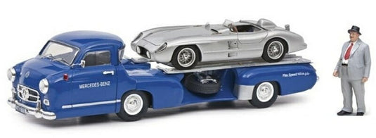 Mercedes Benzメルセデスベンツ Schnelltransporter Blaues Wunder 300 SLR フィギュア付き ブルー / SCHUCO 1/43 ミ