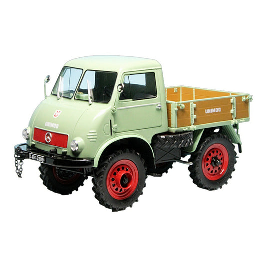 Mercedes Benzメルセデスベンツ Unimog U 401 with Westfalia-cabin and wooden platform ライトグリーン / Schu