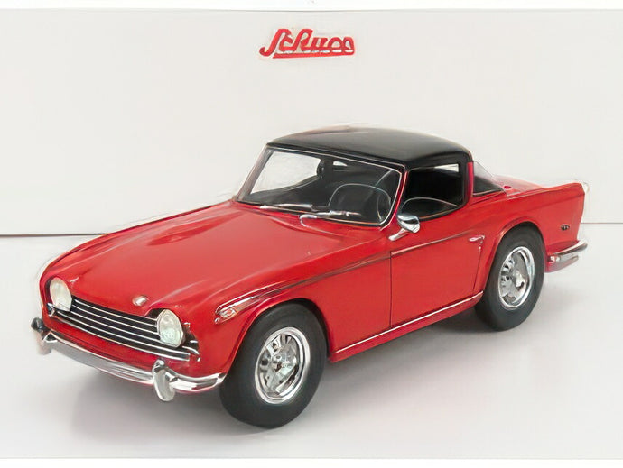 TRIUMPH TR5 SPIDER CLOSED 1968 RED BLACK/SCHUCO 1/18ミニカー