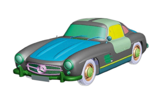 Mercedes Benz 300 SL ガルウィング グレー/ Schuco 1/18  模型 ミニカー