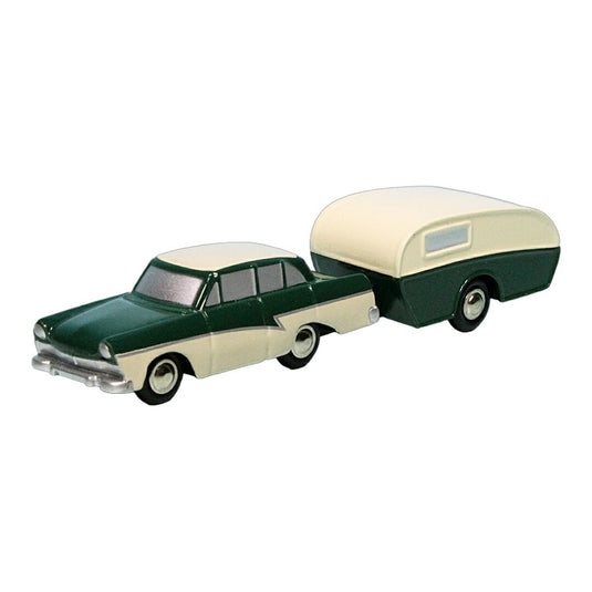 Fordフォード Taunus 17M with キャンピングトレーラー 1000台限定 / Schuco 1/87 (Piccolo) ミニカー