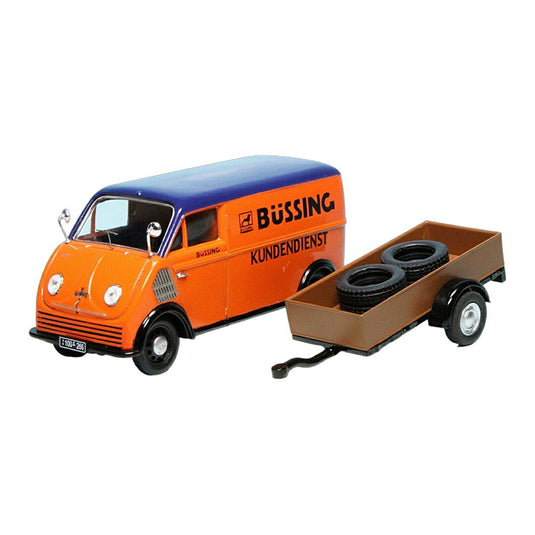 DKW Schnellaster バン トレーラー付 Buessing Kundendienst 1000台限定 / Schuco 1/43 ミニカー