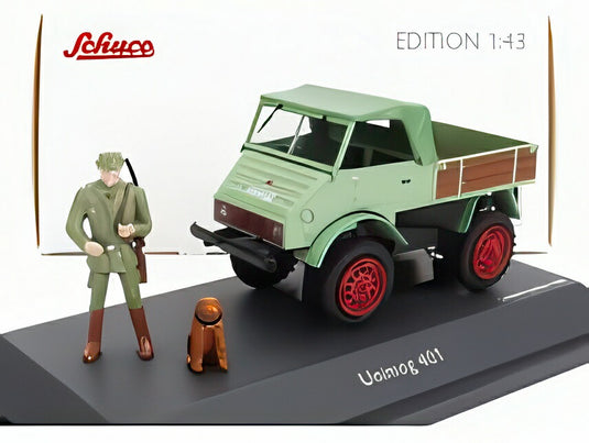 MERCEDES BENZ UNIMOG 401 トラック 1953 グリーンウッド/ Schuco 1/43 ミニカー