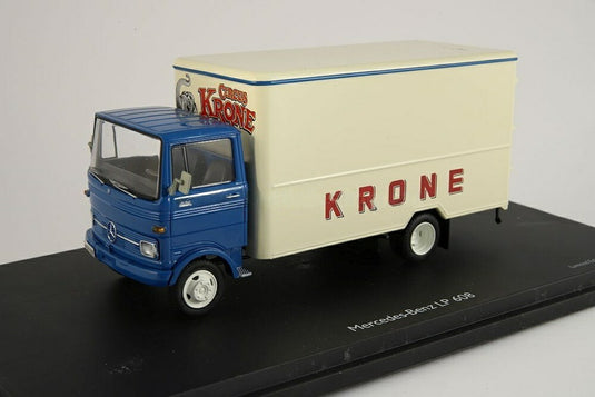Mercedes-Benz LP608 トラック Circus Krone ブルーホワイト/ Schuco 1/43 ミニカー