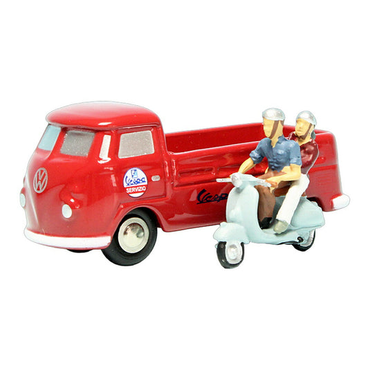 VWフォルクスワーゲン T1 Bulli プラットフォーム Vespa Scooter Vespa Servizio 500台限定 / Schuco 1/87 (Piccolo)