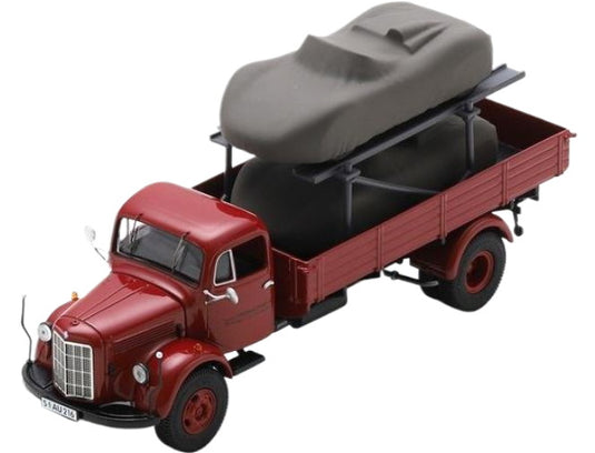 Mercedes Benz L3500 + Porsche 718 RS トラック / Schuco 1/43 建設機械模型 工事車両