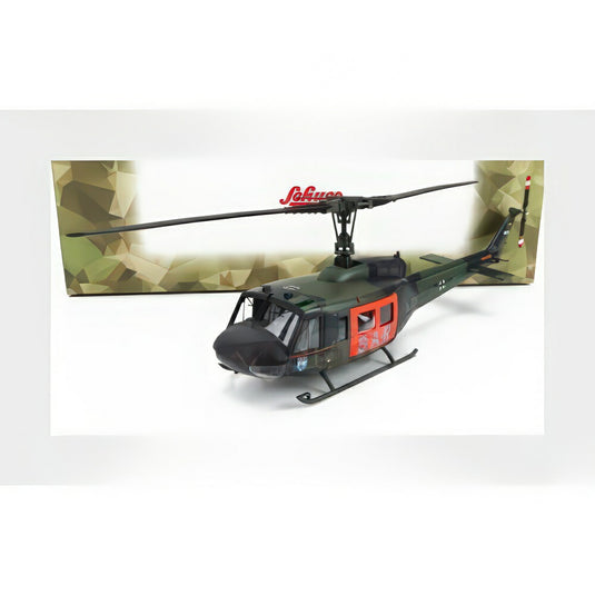 Bell Uh1D ヘリコプター Sar Search And Rescue ミリタリー 1984 ミリタリーグリーン オレンジ 450912600/ Schuco 1/35 ミニカー
