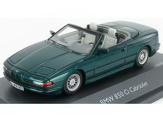 BMW 850i CABRIOLET OPEN 1990 GREEN/SCHUCO 1/43ミニカー