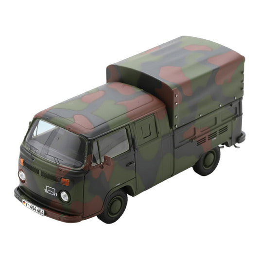 VWフォルクスワーゲン T2b ダブルキャビン 幌付き Bundeswehr 迷彩 / Schuco 1/35 ミニカー