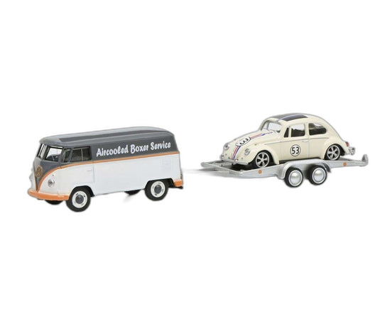 Volkswagen T1 with Kafer エアクールド/ Schuco 1/64  模型 ミニカー
