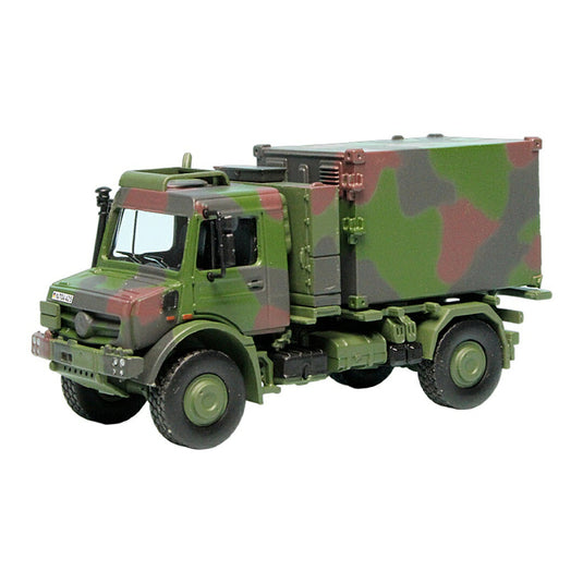 Mercedes Benzメルセデスベンツ Unimog U 5023 LKW 2t huemS ラジオコンテナ Bundeswehr / Schuco 1/87 ミニカー