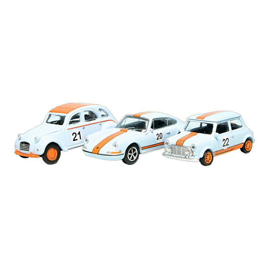 Schuco Set Gulf Racing ライトブルー/オレンジ 20 21 22 / Schuco 1/87 ミニカー