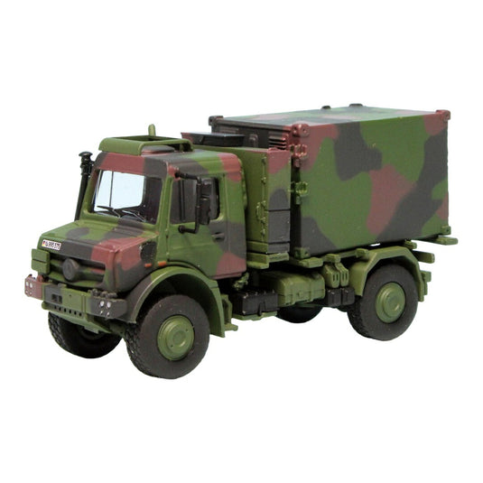 Mercedes Benzメルセデスベンツ Unimog U 5023 LKW 2t huemS ラジオコンテナ Bundeswehr / Schuco 1/87 ミニカー