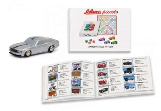 フォード マスタング + Piccolo Sammlerkatalog 1994-2018 グレー/ Schuco  1/90 ミニカー