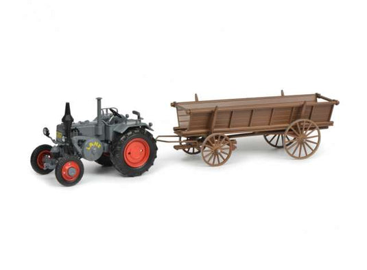 Lanz Bulldog + ライターワーゲン グレーブラウン/Schuco 1/32ミニカー