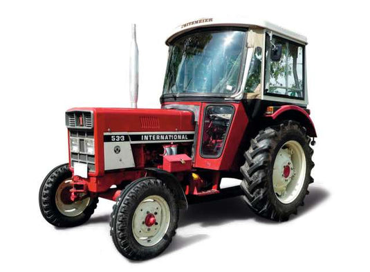 International 533 ルーフとカッターバー付き レッド/Schuco 1/32ミニカー