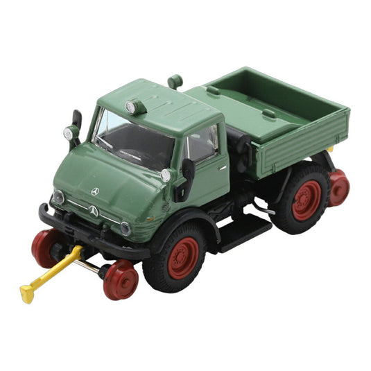 Mercedes Benzメルセデスベンツ Unimog U 406 軌陸車 グリーン / Schuco 1/87 ミニカー