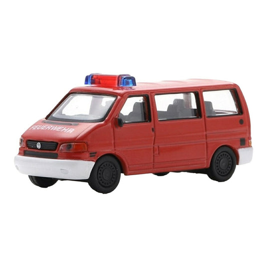【予約】 VWフォルクスワーゲン T4 ミニバス FEUERWEHR 消防車 2000 レッド / Schuco 1/87 ミニカー