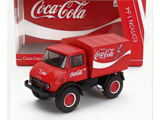MERCEDES BENZ  UNIMOG U406 TRUCK TELONATO COCACOLA 1966  RED WHITE/Schuco 1/64ミニカー