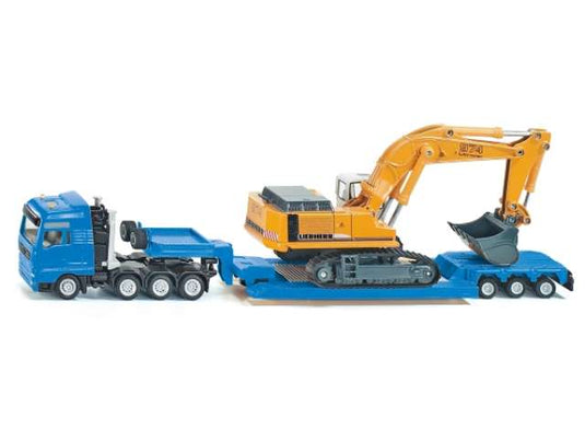 MAN TG-A 大型輸送車 フラットベッドトレーラー付き ブルー/Siku 1/87ミニカー