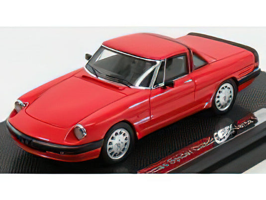 ALFA ROMEO - SPIDER QUADRIFOGLIO VERDE HARD-TOP 1986 - 3? SERIE AEREODINAMICA - ROSSO ALFA RED/SILAS 1/43ミニカー