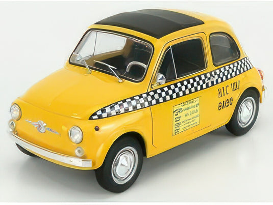 フィアット 500 ニューヨーク タクシー仕様 イエロー 働く車 ミニカー / SOLIDO 1/18 ミニカー