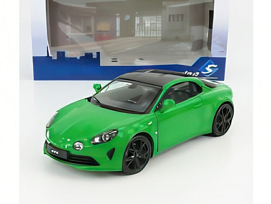 RENAULT アルピーヌ A110 ピュア クーペ 2021 ブラックホイール グリーンメタリック/ SOLIDO 1/18 ミニカー