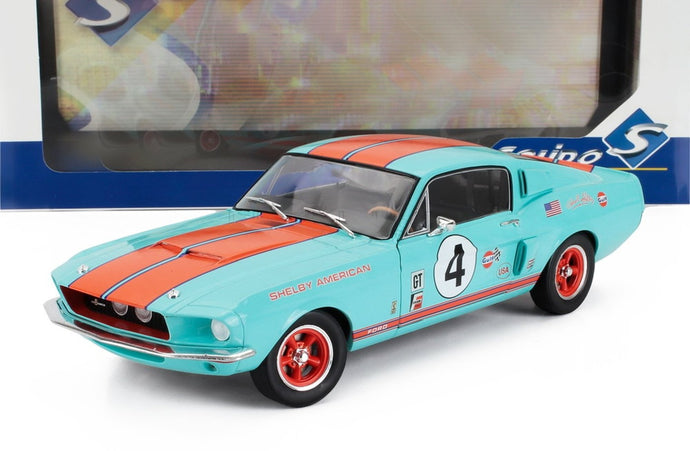 FORD USA MUSTANG SHELBY GT500 トリビュート N4 1967 ライトブルーオレンジ/ SOLIDO 1/18 ミニカー