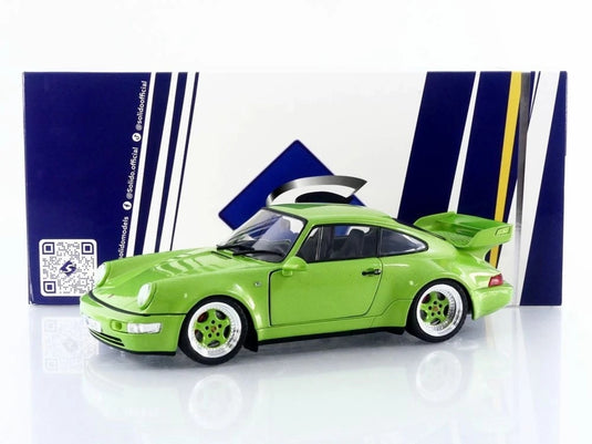 ポルシェ 911 (964) カレラ 3.8 RS 1990 グリーン / Solido 1/18 ミニカー