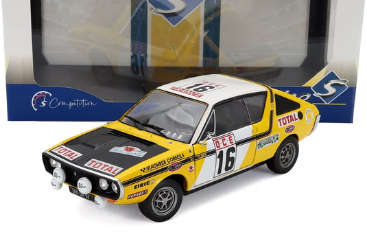RENAULTルノー R17 ゴルディーニ ナイト N 16 ラリーモロッコ 1976 イエロー / SOLIDO 1/18 ミニカー