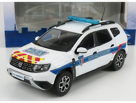 DACIA DUSTER MKII POLICE MUNICIPALE 2019 WHITE LIGHT BLUE/SOLIDO 1/18ミニカー