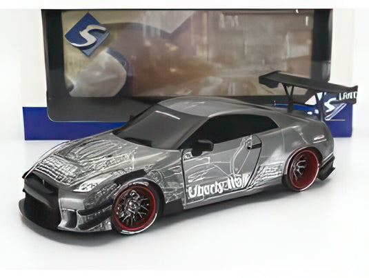 NISSAN GT-R (R35) リバティウォーク ボディキット 2.0 クーペ 2020 ブラック ホワイト/ SOLIDO 1/18 ミニカー