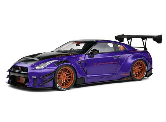 2022 日産 GT-R R35 LB Work ボディキット 2.0 パープル/ SOLIDO  1/18 ミニカー