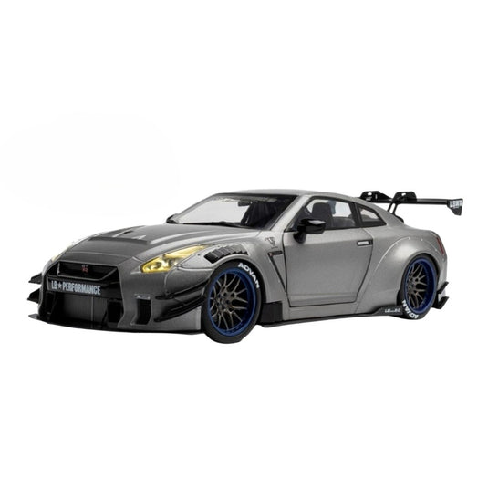 Nissan日産 GT-R R35 Liberty Walk リバティーウォーク ボディキット 2.0 2024 グレーメタリック / SOLIDO 1/18 ミニカー
